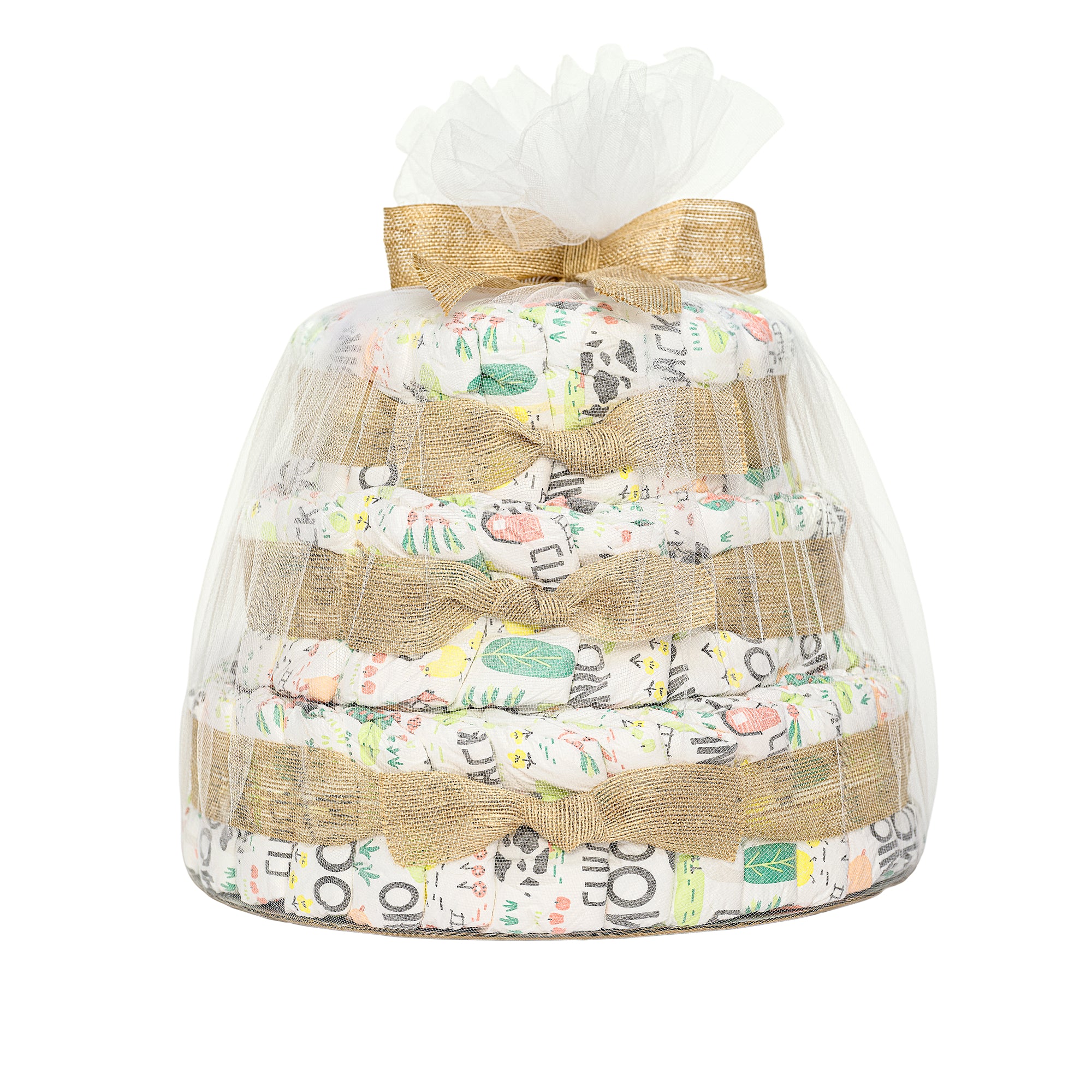 Diaper Cake, Barnyard Babies, Deluxe