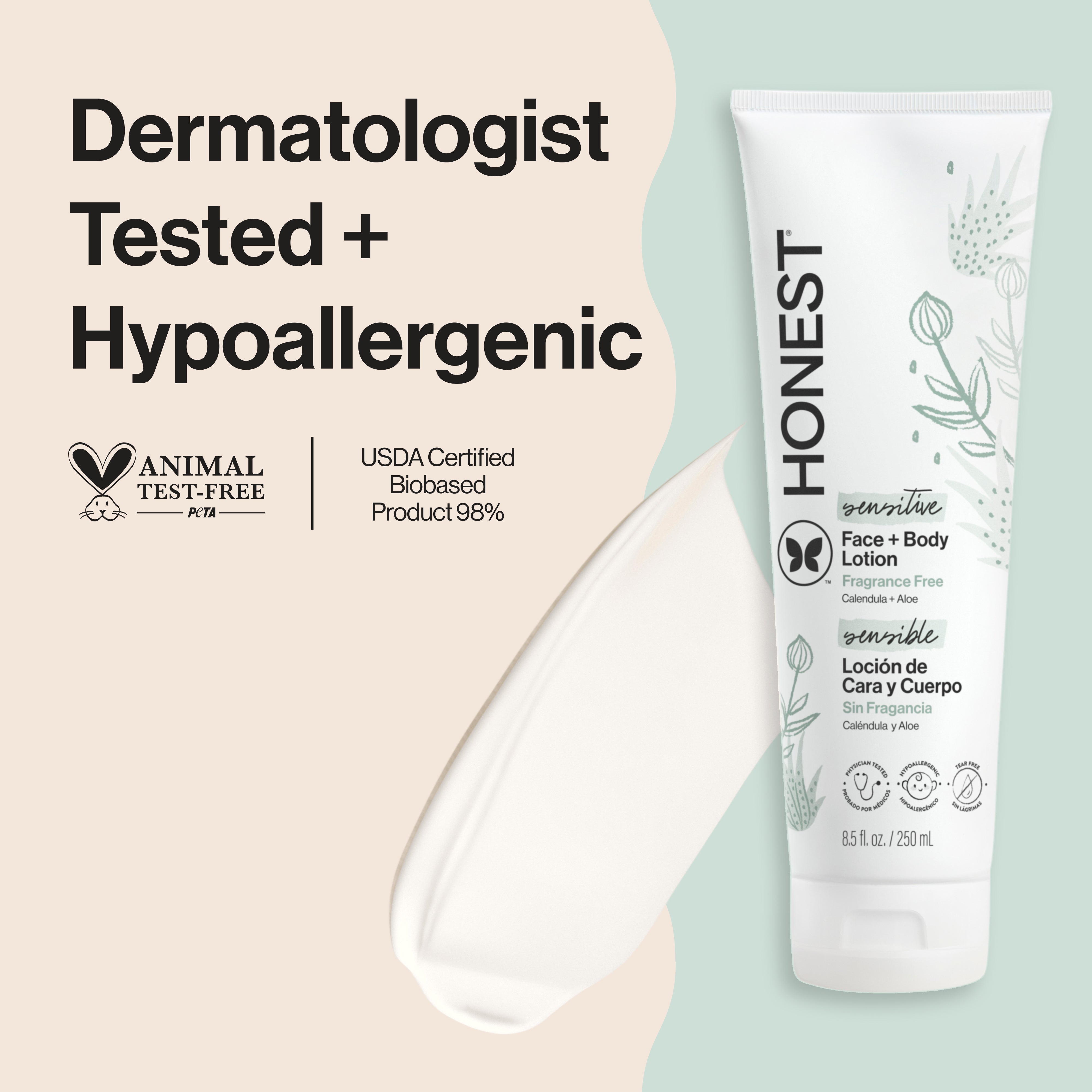 Alternative view of Face + Body Lotion, Sensitive