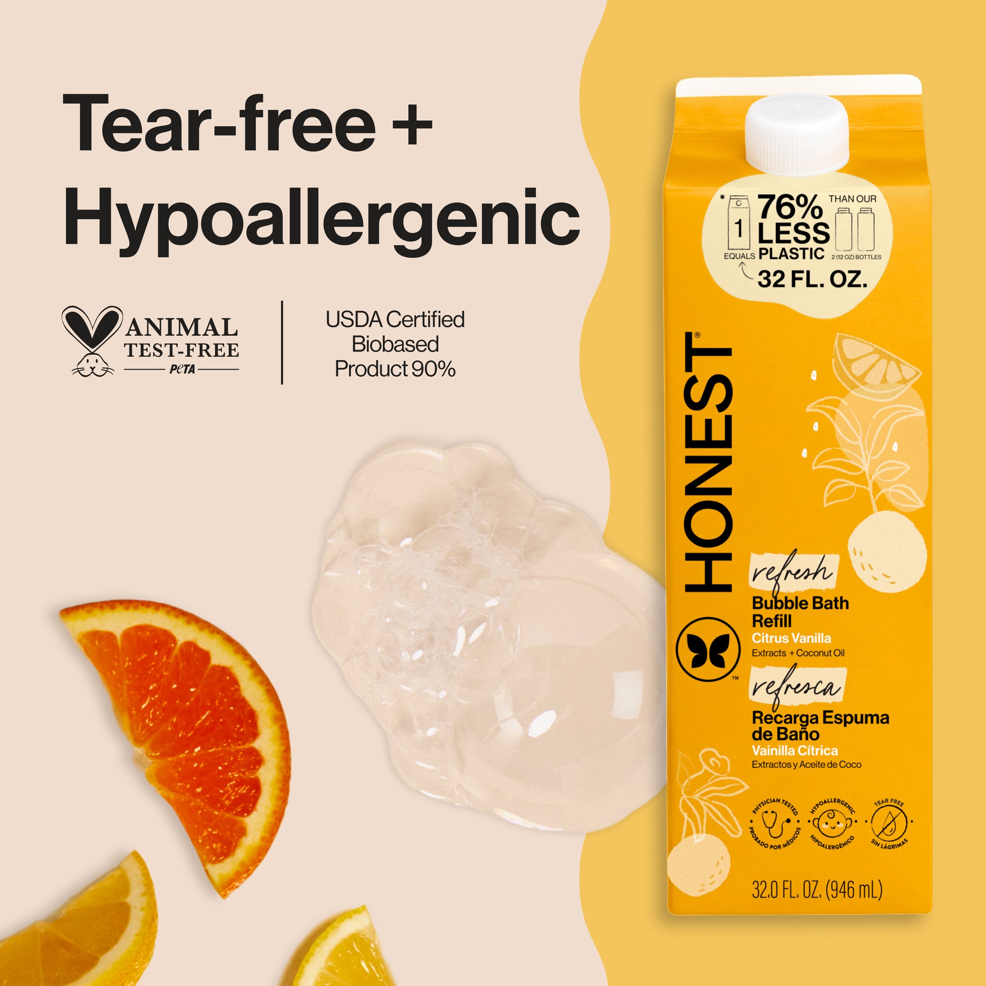 Alternative view of Bubble Bath, Carton Refill, Citrus Vanilla