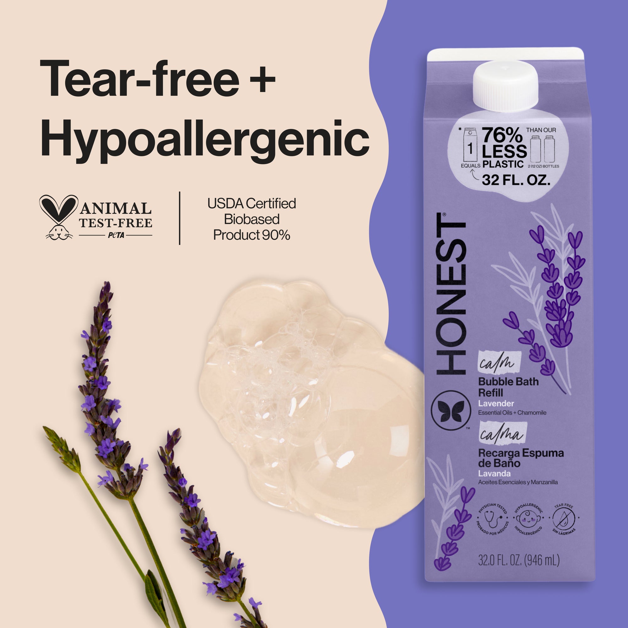 Alternative view of Bubble Bath, Carton Refill, Lavender