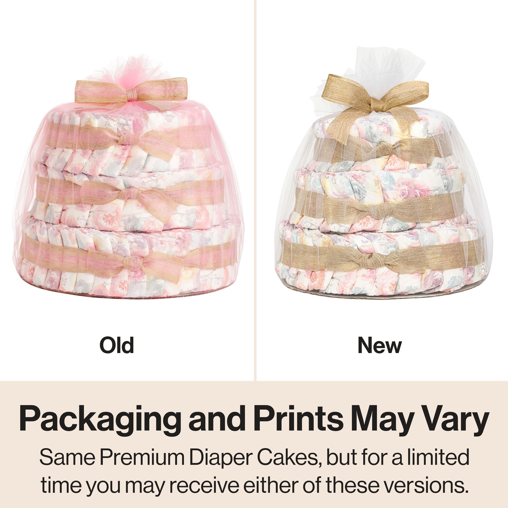 Diaper Cake, Rose Blossoms, Deluxe - Image 6