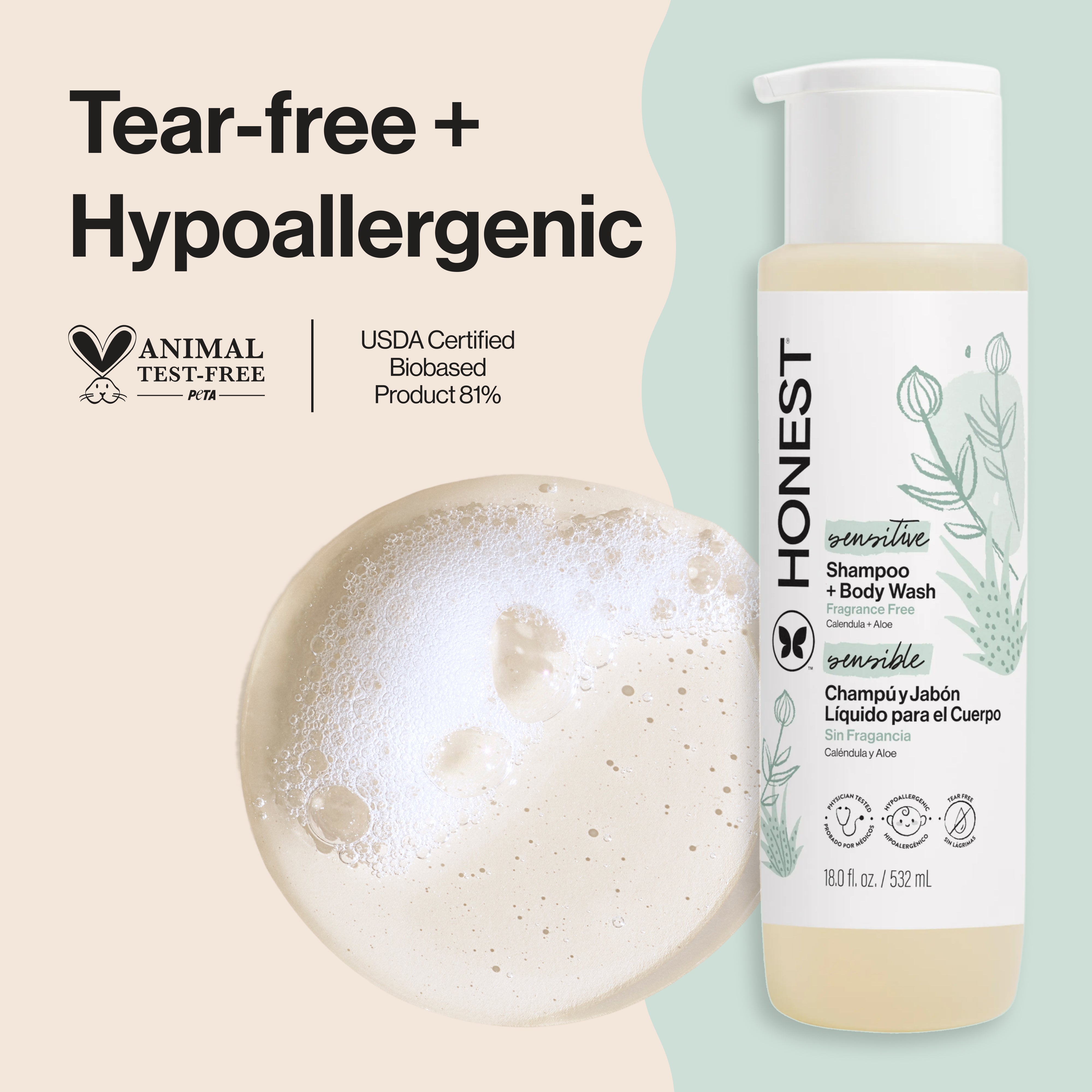 Alternative view of Shampoo + Body Wash, Value Size, Sensitive