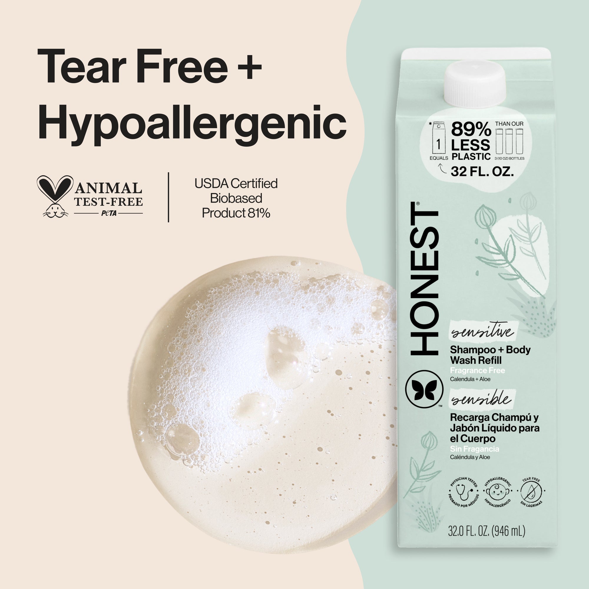 Alternative view of Shampoo Body Wash, Carton Refill, Sensitive
