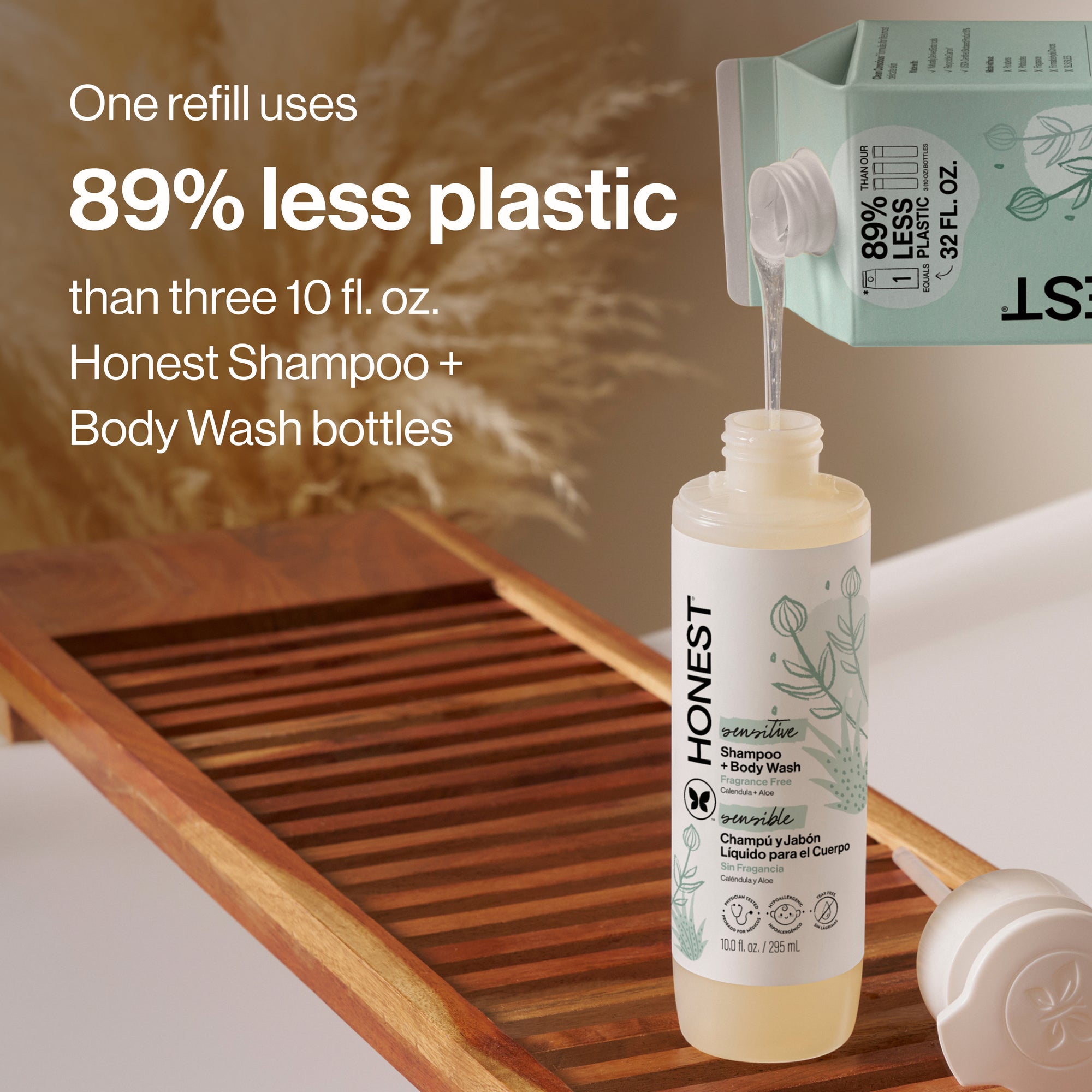 Shampoo Body Wash, Carton Refill, Sensitive - Image 3