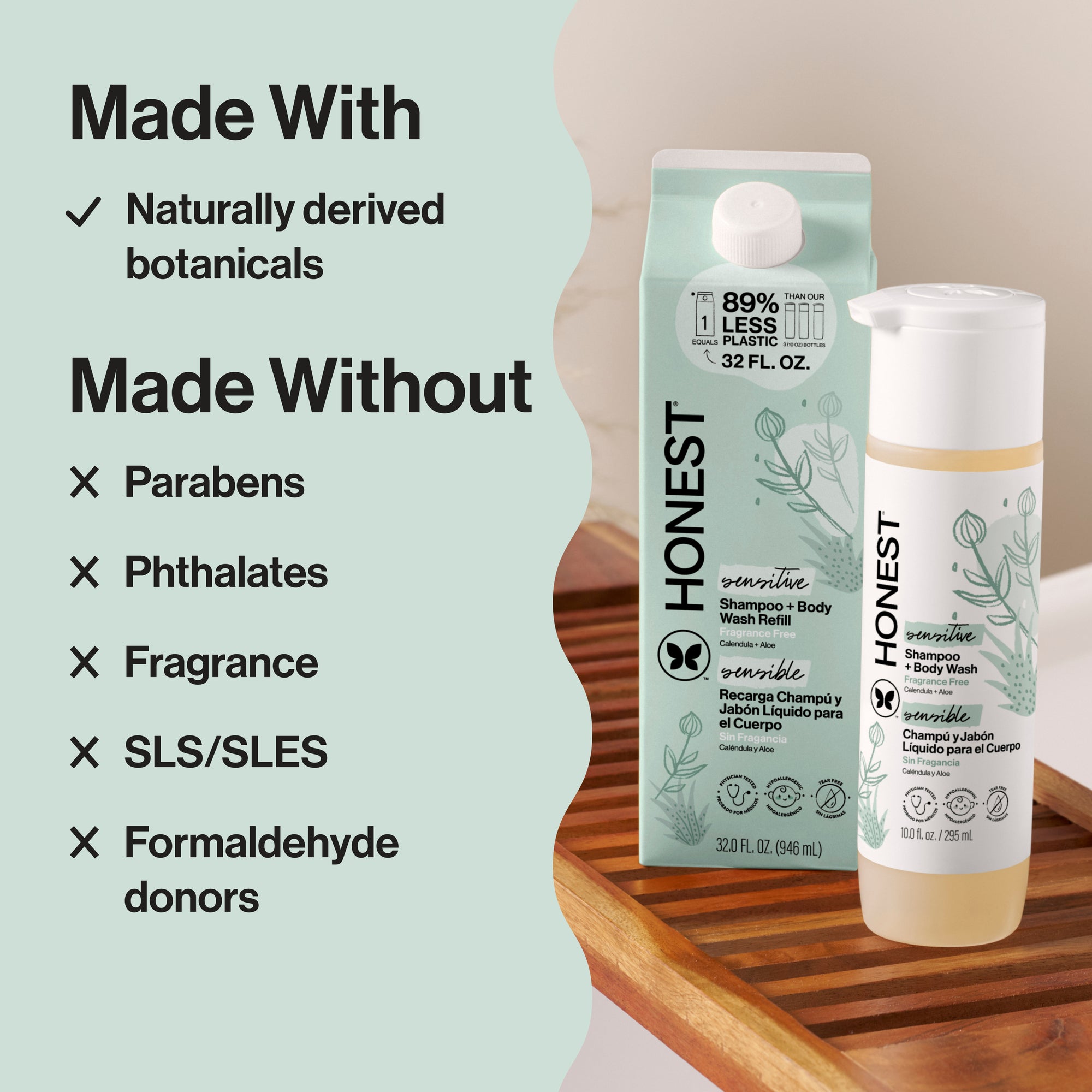 Shampoo Body Wash, Carton Refill, Sensitive - Image 4