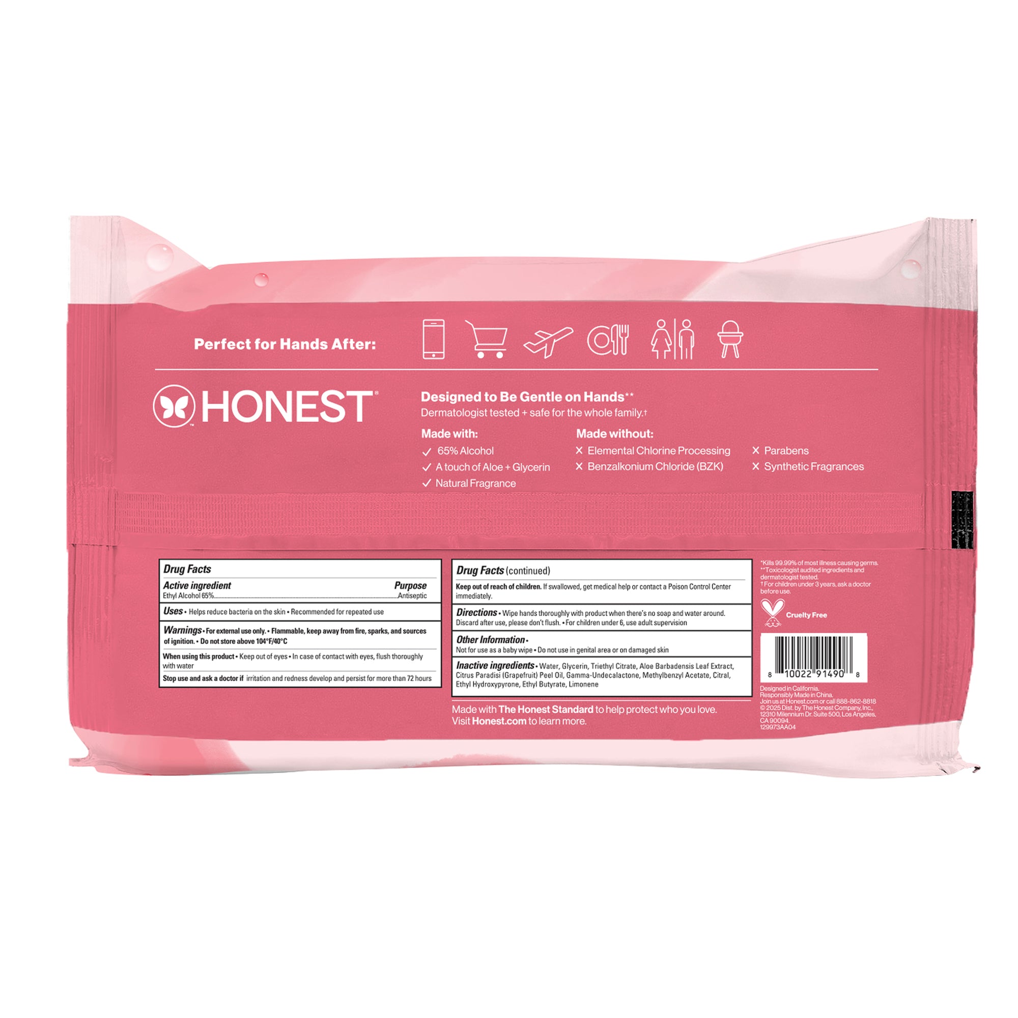 Sanitizing Alcohol Wipes, Grapefruit Grove - Image 14