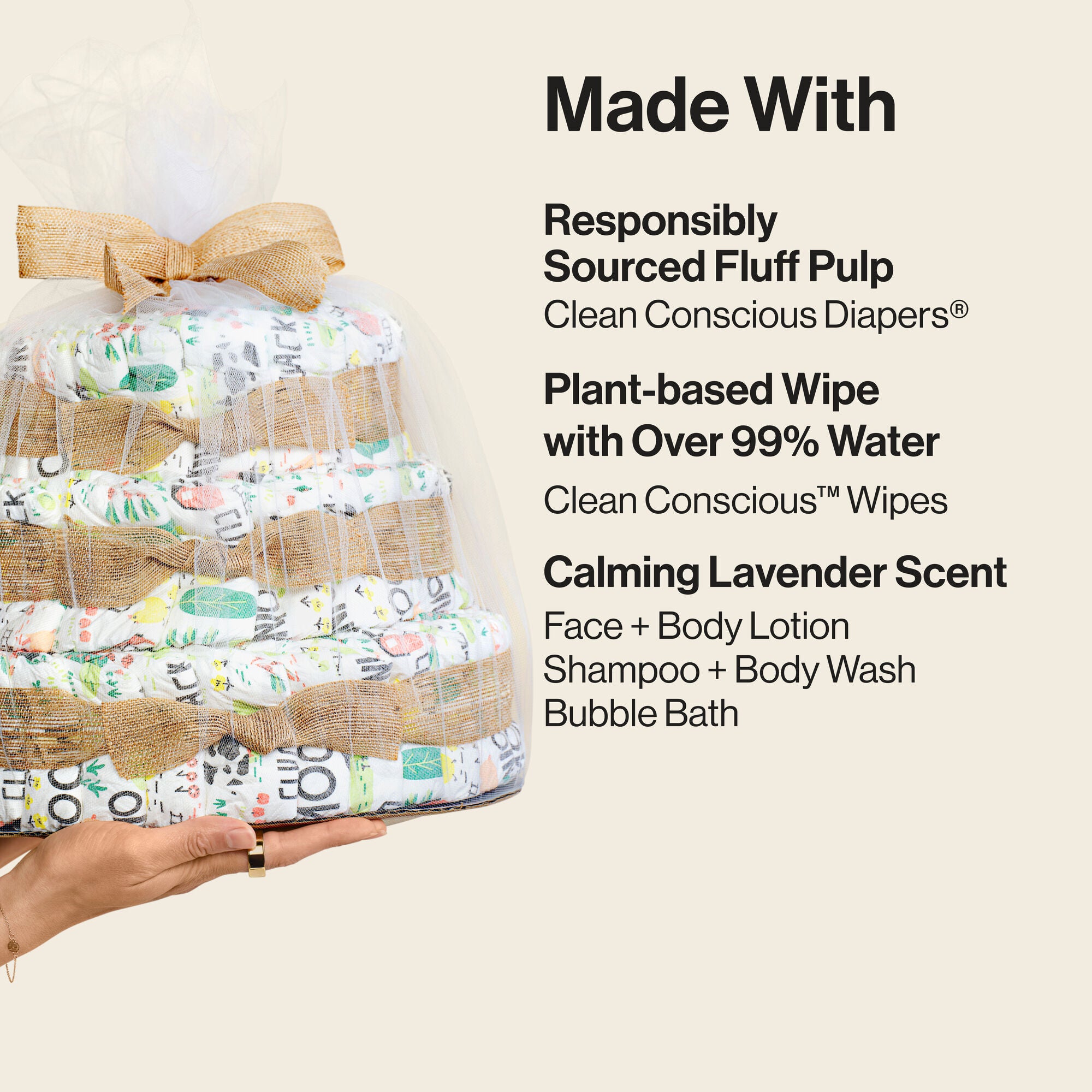 Diaper Cake, Barnyard Babies, Deluxe - Image 4