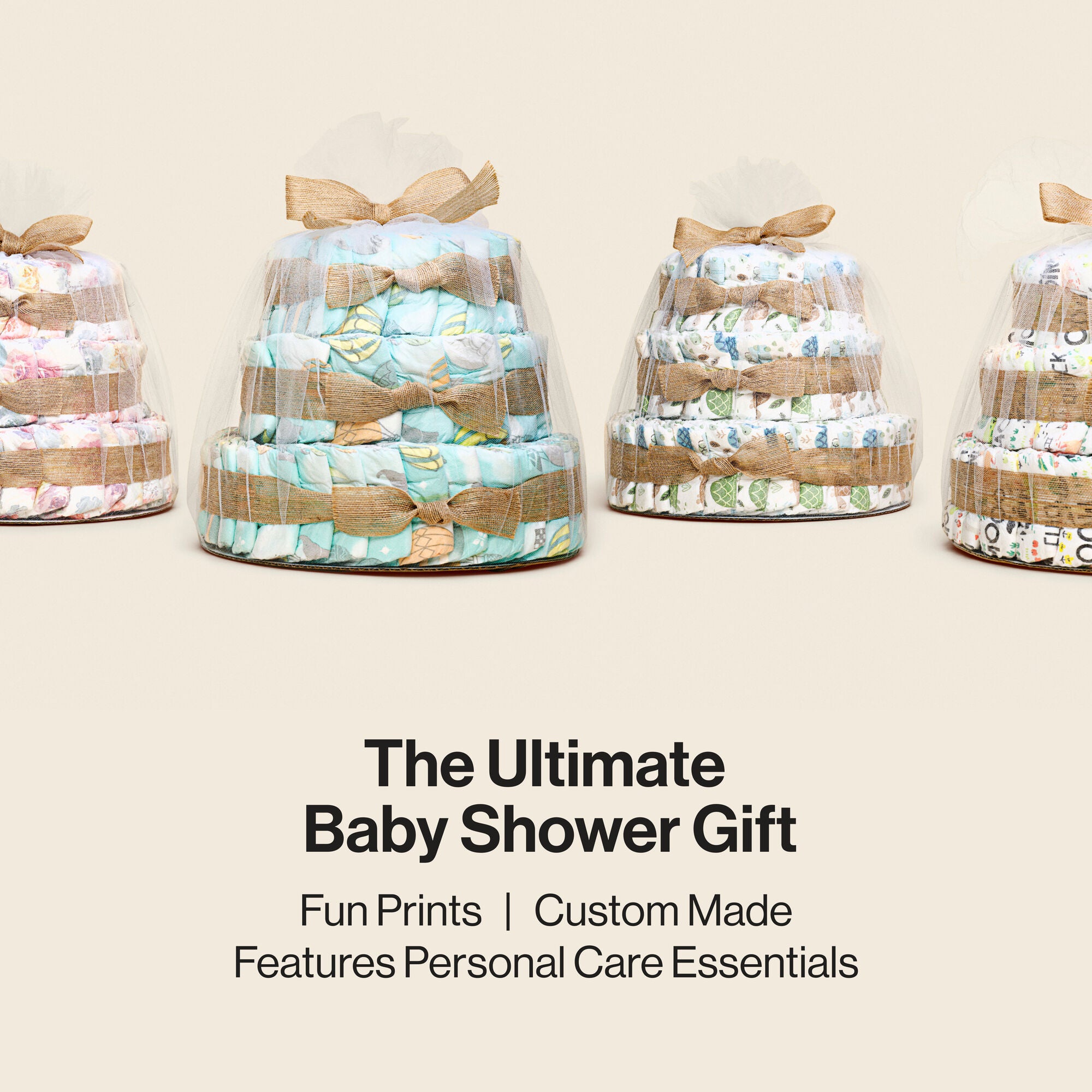 Alternative view of Diaper Cake, Turtle Time, Deluxe
