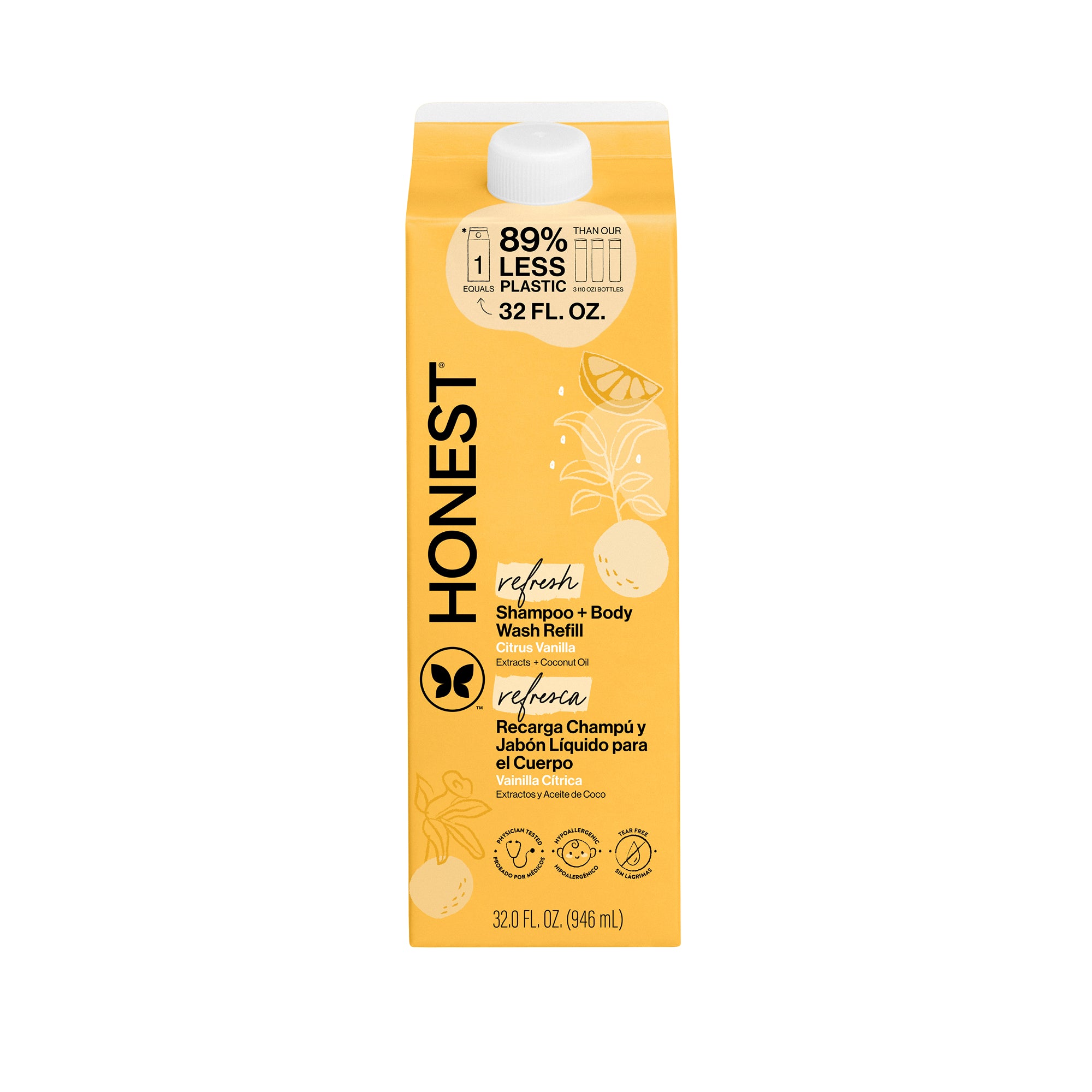 Shampoo Body Wash, Carton Refill, Citrus Vanilla
